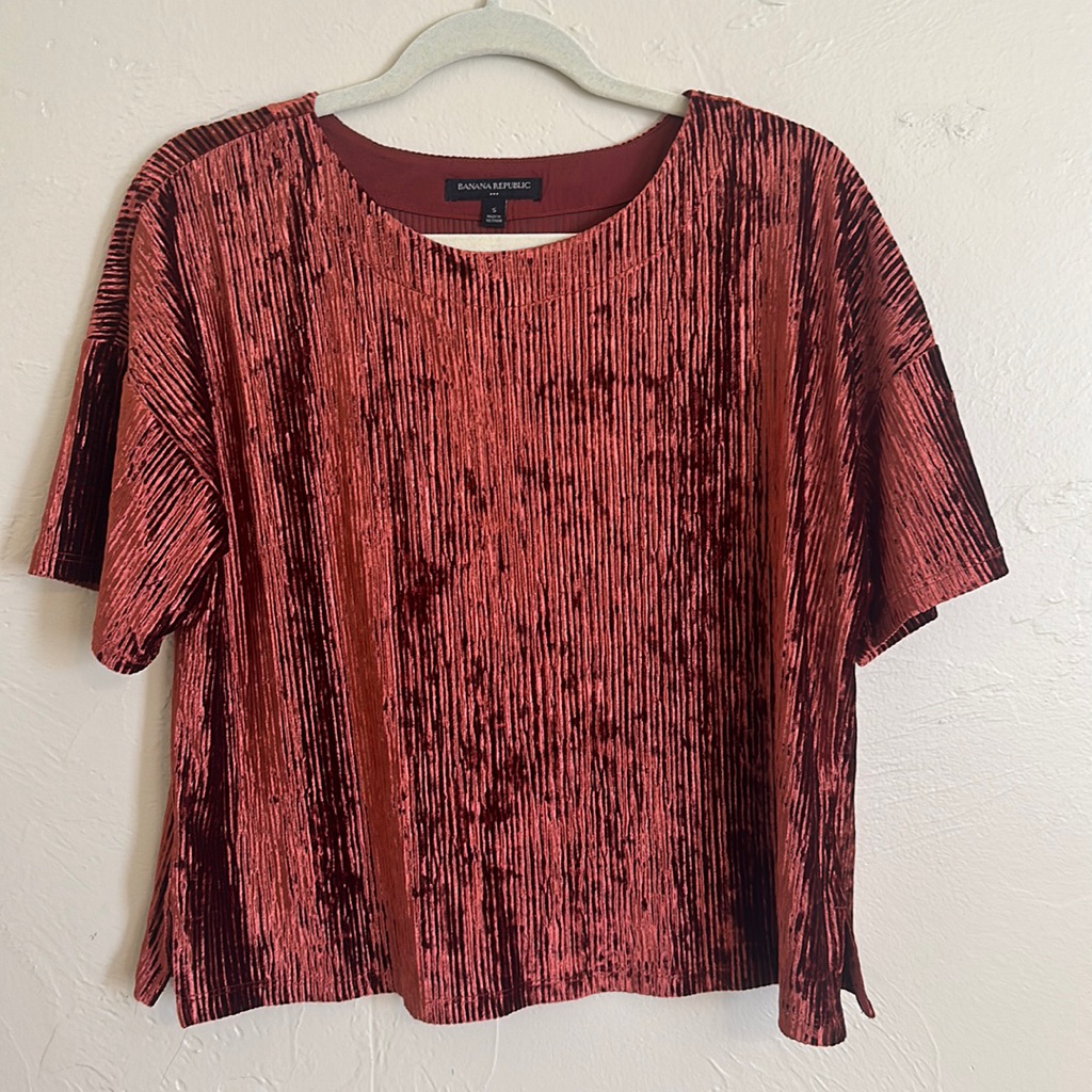 Nwot. Banana Republic Textured Velour Tshirt